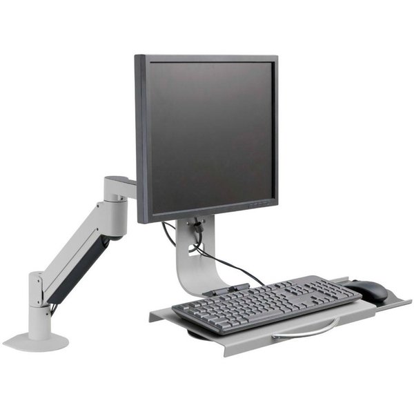 Innovative Office Products Data Entry Arm w/ Flip Up Keyboard And Mouse Tray. Supports 6-23 Lbs. 7509-1000HY-124